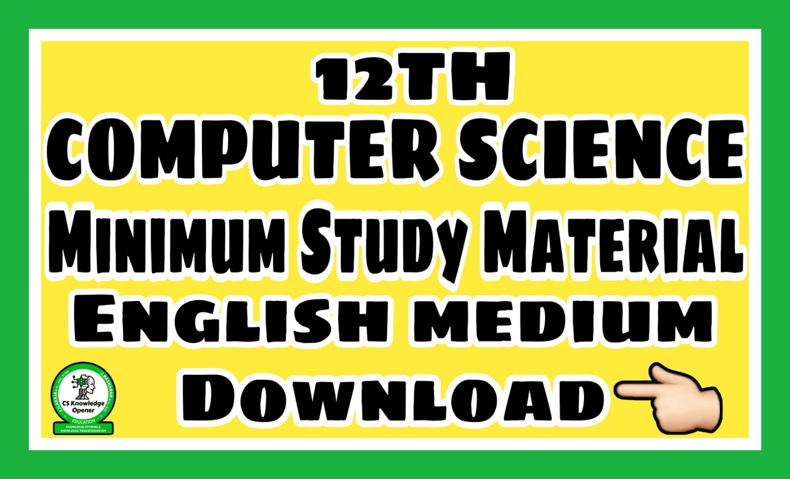 XII Computer Science English Medium Minimum Study Material 2022 2023 